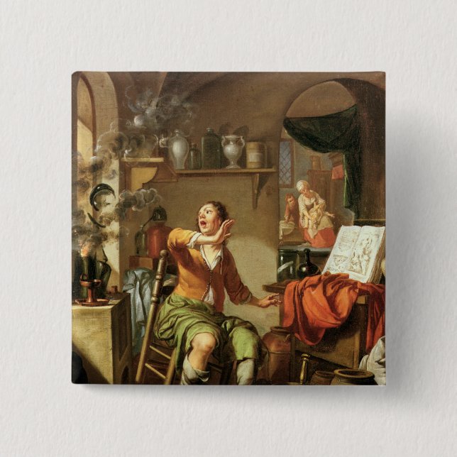 The Alchemist 2 Inch Square Button (Front)