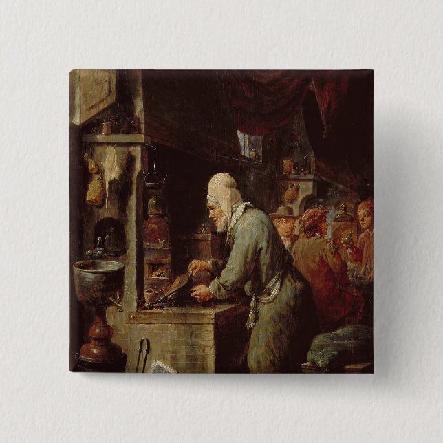 The Alchemist 2 Inch Square Button (Front)