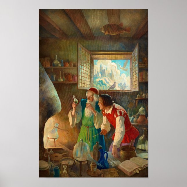 The Alchemist by Newell Convers Wyeth Poster (Front)