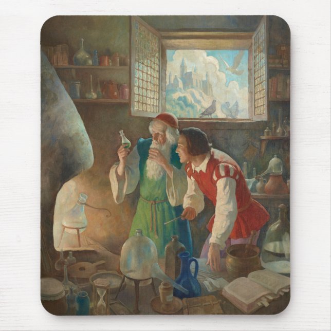 The Alchemist, c. 1937 by N.C. Wyeth Mouse Pad (Front)