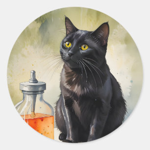 The Alchemist’s Cat Classic Round Sticker