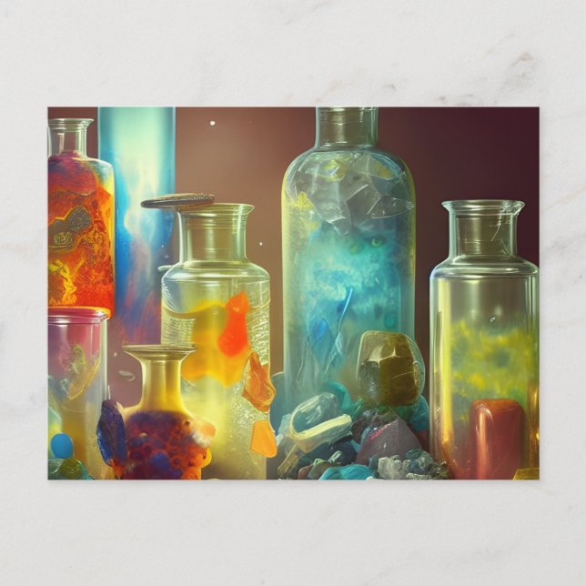 The Alchemist's Worktable Fantasy Art   Postcard (Front)