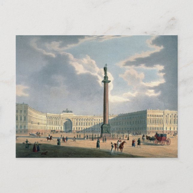 The Alexander Column and the Army Headquarters Postcard (Front)