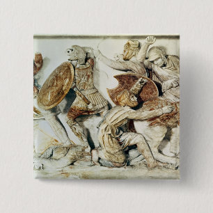 The Alexander Sarcophagus 2 Inch Square Button