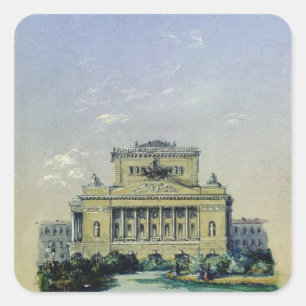 The Alexander Theatre in St. Petersburg, 1841 Square Sticker