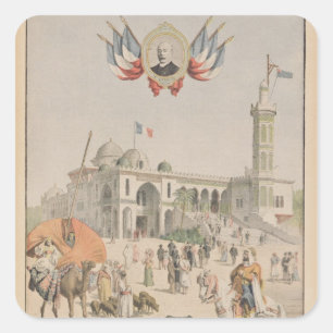 The Algerian Pavilion at the Universal Exhibition Square Sticker