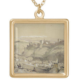 The Alhambra from the Albay, from 'Sketches and Dr Gold Plated Necklace