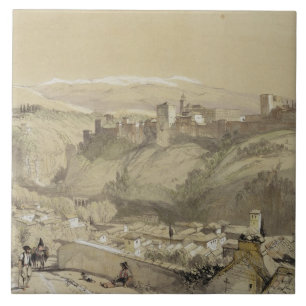 The Alhambra from the Albay, from 'Sketches and Dr Tile