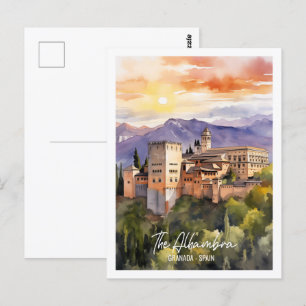 The Alhambra Spain Famous Travel Place Postcard