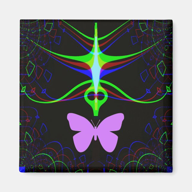 The Alien meets the butterfly.... Magnet (Front)