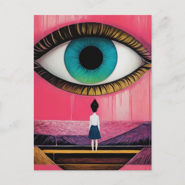 The All Knowing Eye Surreal Postcard (Front)