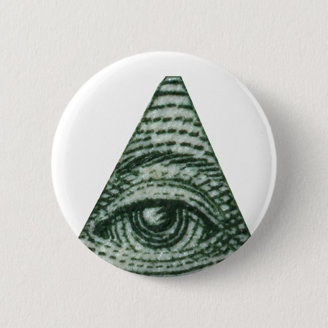 The All Seeing Eye 2 Inch Round Button (Front)