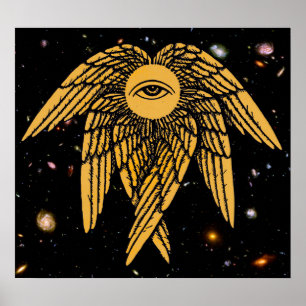 The All Seeing Eye of Providence in Gold Poster