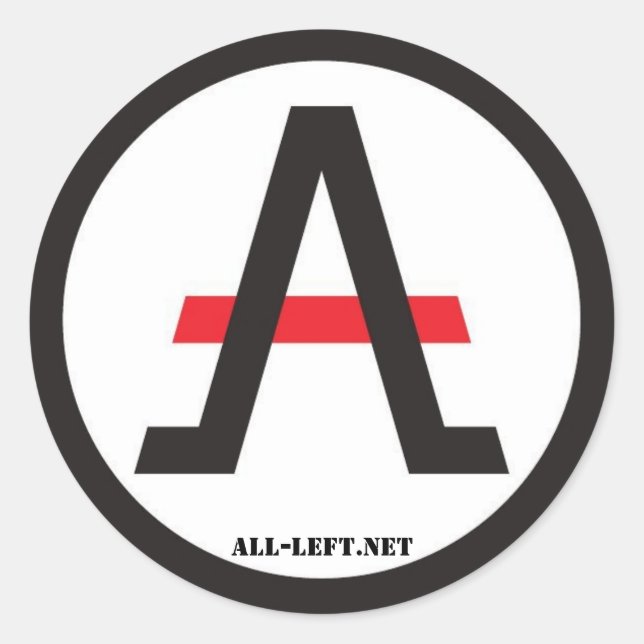 The ALLiance of the Libertarian Left of stickers (Front)
