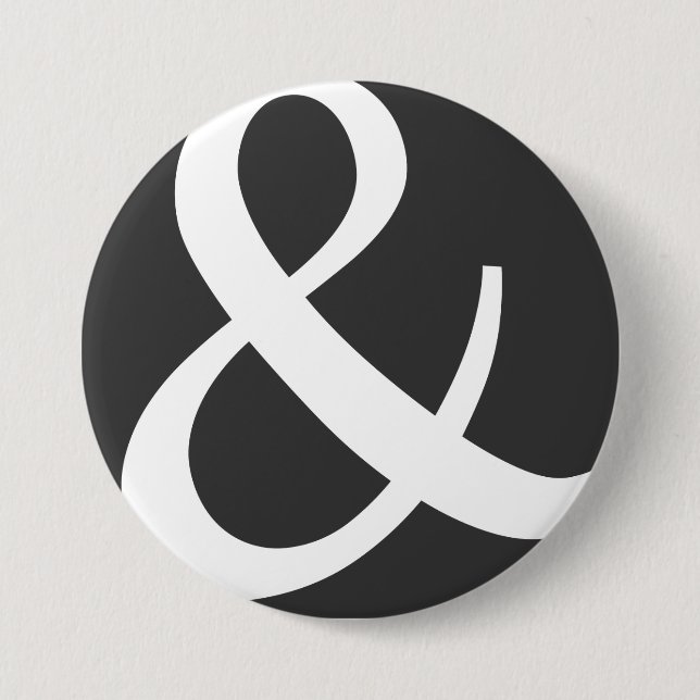 The Almighty Ampersand 3 Inch Round Button (Front)