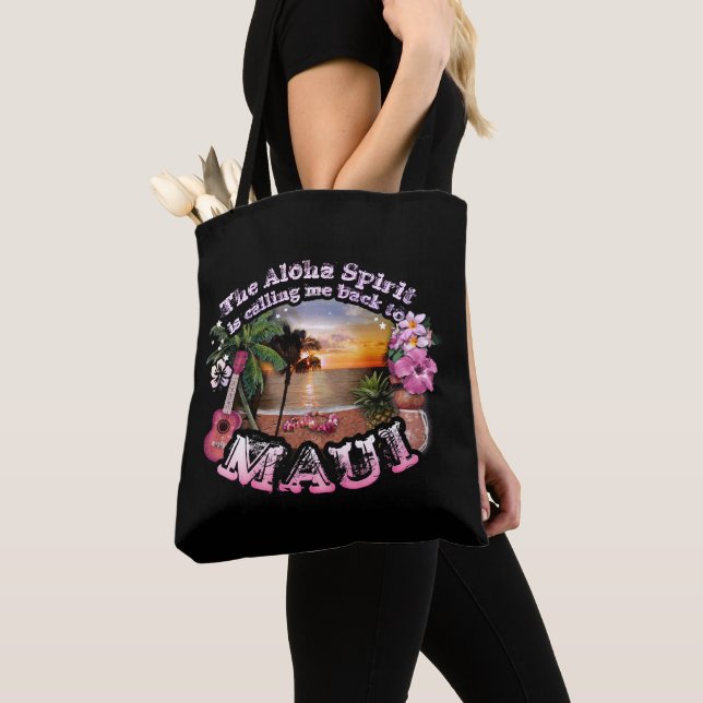 The Aloha Spirit is calling me back to Maui Tote Bag (Close Up)