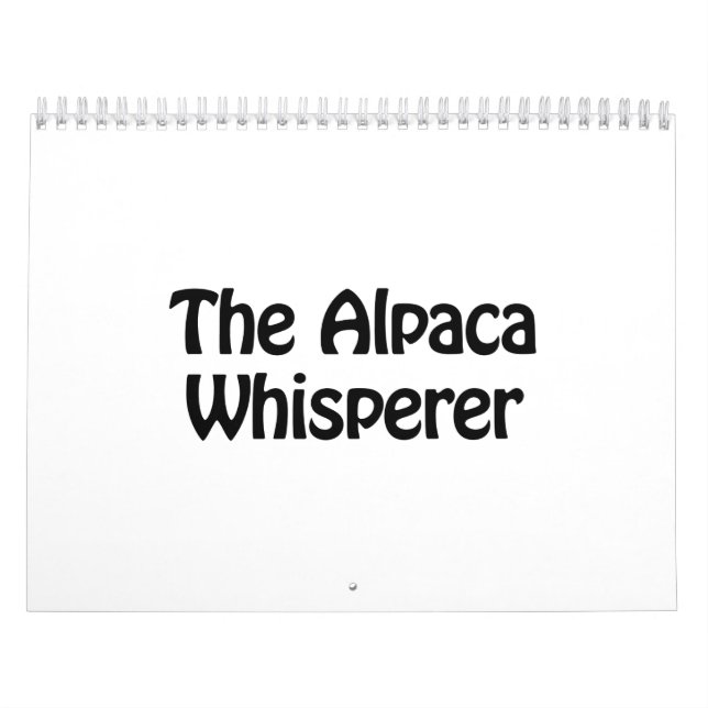 the alpaca whisperer calendar (Cover)