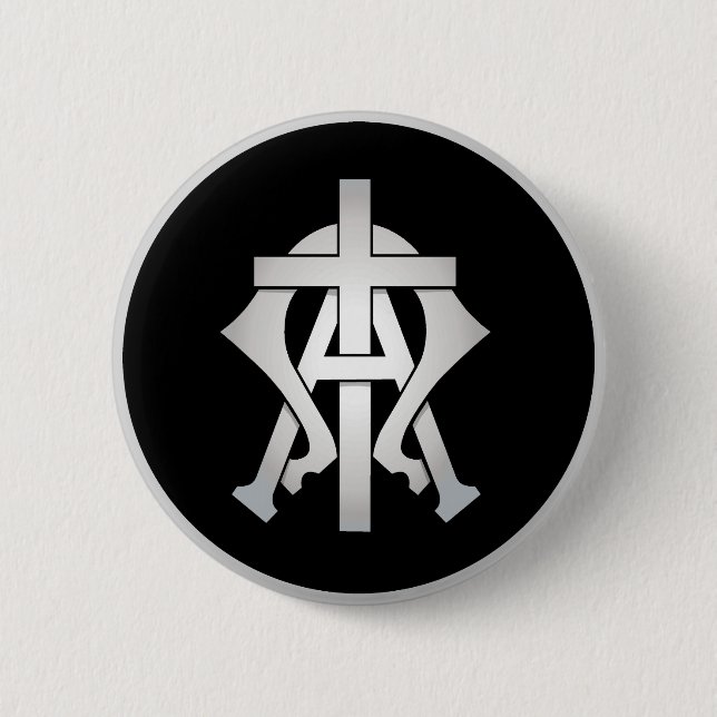The Alpha & The Omega 2 Inch Round Button (Front)