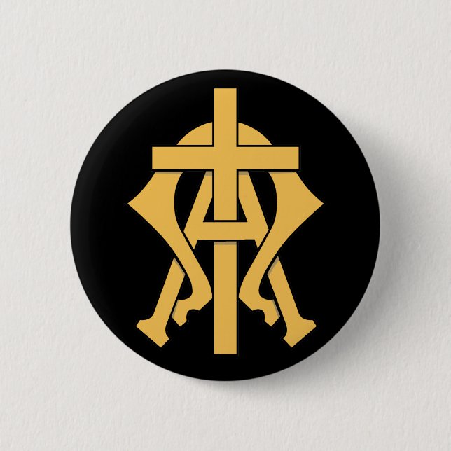 The Alpha & The Omega 2 Inch Round Button (Front)