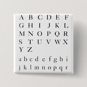 The Alphabet 2 Inch Square Button