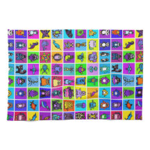 "the alphabet book" kitchen towel - squares