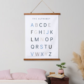 the alphabet, english alphabet hanging tapestry