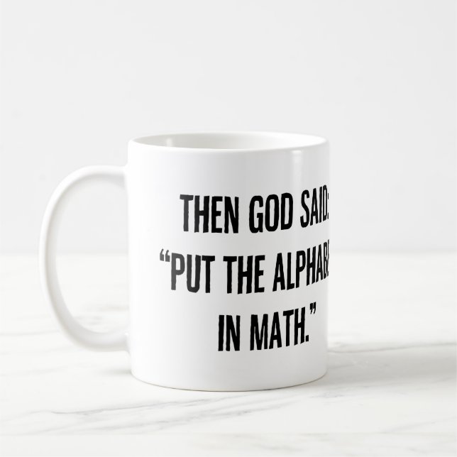 The Alphabet in Math Coffee Mug (Left)