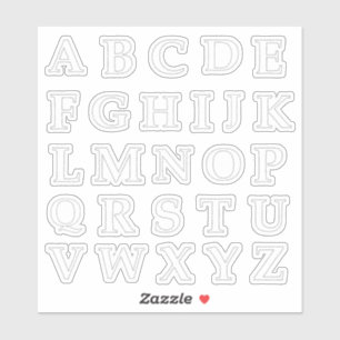 The Alphabet in Stitches Cut Out