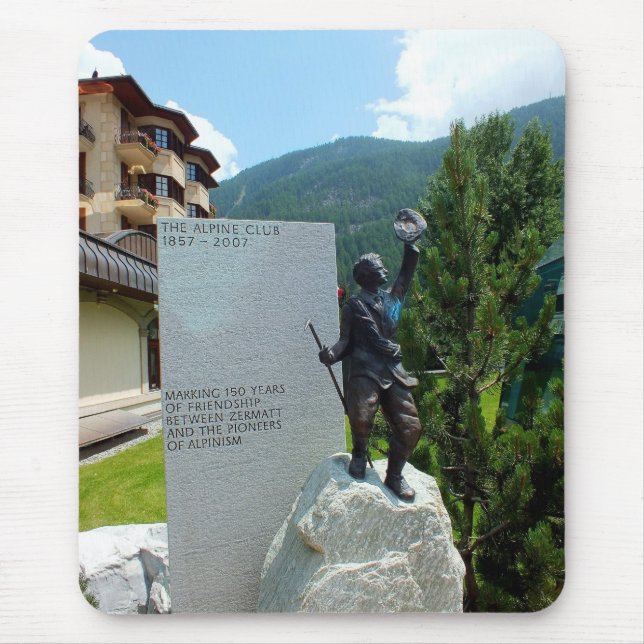 The Alpine Club statue Mouse Pad (Front)
