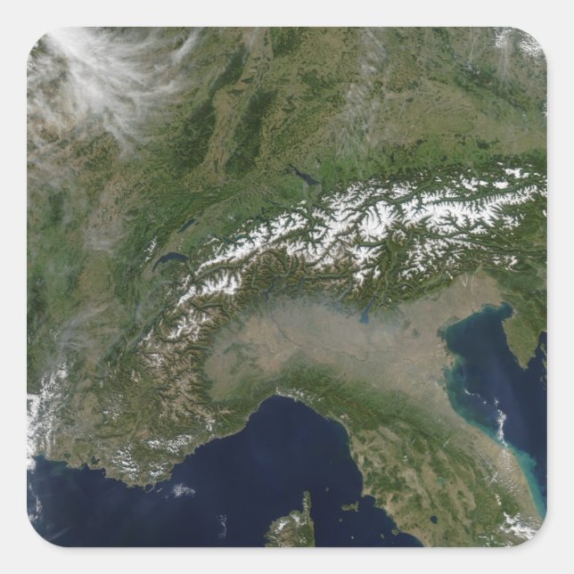 The Alps 2 Square Sticker (Front)