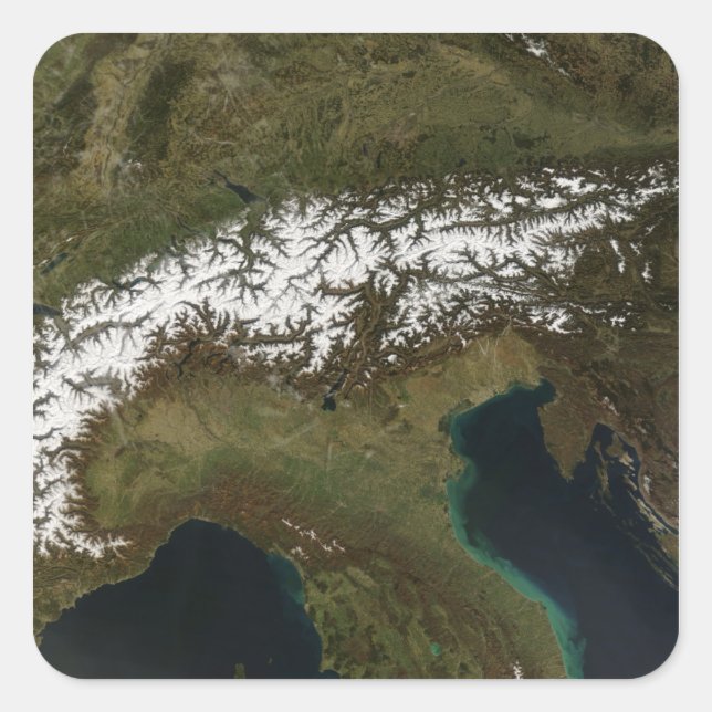 The Alps Square Sticker (Front)