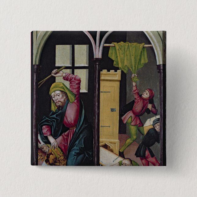 The Altarpiece of St. Nicholas 2 Inch Square Button (Front)