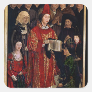 The Altarpiece of St. Vincent Square Sticker