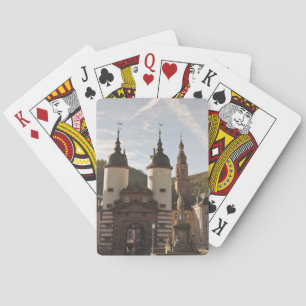 The Alte Brucke in Old Town, Heidelberg, Germany Playing Cards