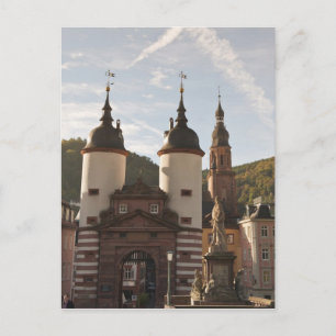 The Alte Brucke in Old Town, Heidelberg, Germany Postcard