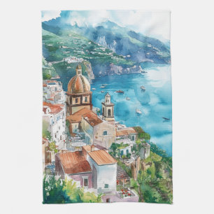 The Amalfi Coast, Italy Kitchen Towel