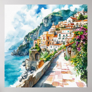 The Amalfi Coast, Italy Poster