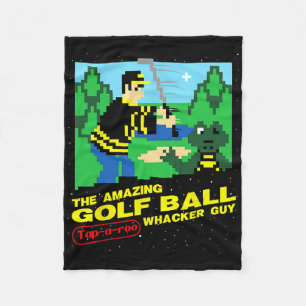 The Amazing Golf Ball Tap-a-roo Whacker Guy Fleece Blanket