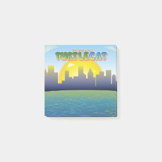 The Amazing Turtlecat City Background and Logo  Post-it Notes