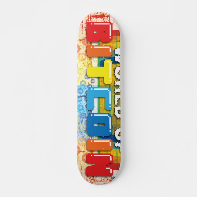 The Amazing World of Bitcoin Skateboard (Front)