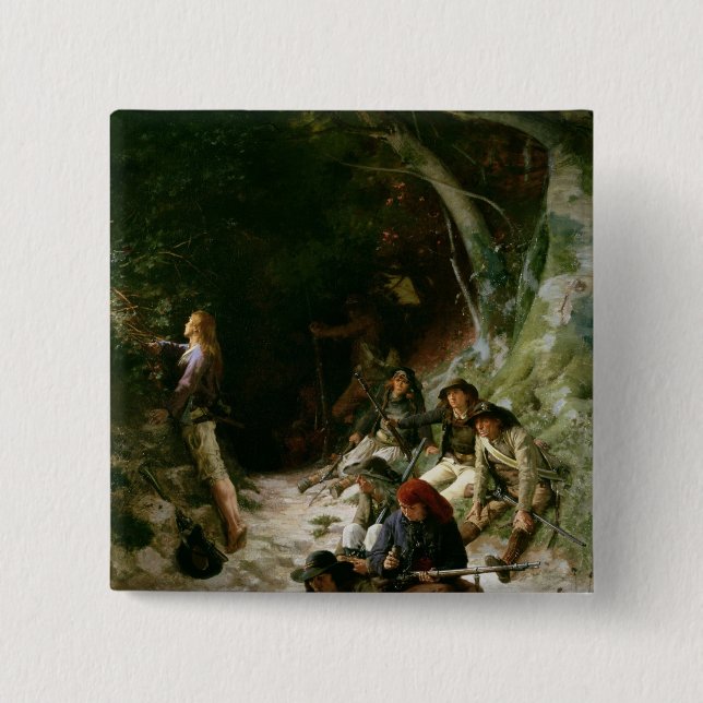 The Ambush 2 Inch Square Button (Front)