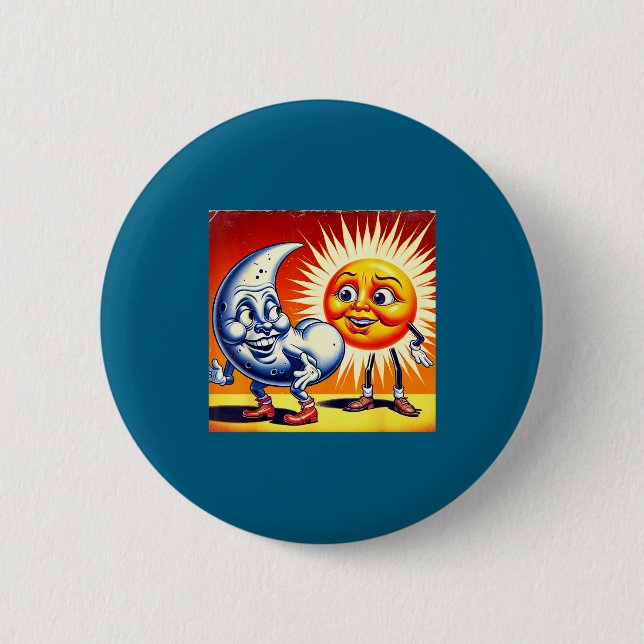 The America Solar Eclipse 4 08 2 Inch Round Button (Front)