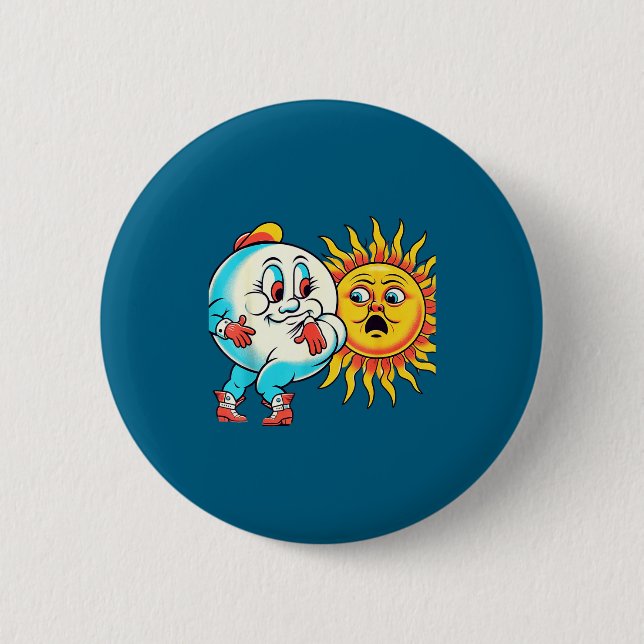 The America Solar Eclipse 4 08 2 Inch Round Button (Front)