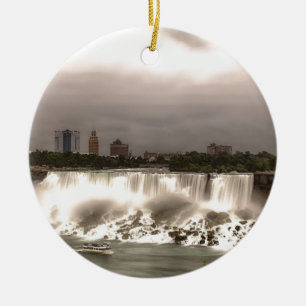 The American and Veil Falls Ceramic Ornament