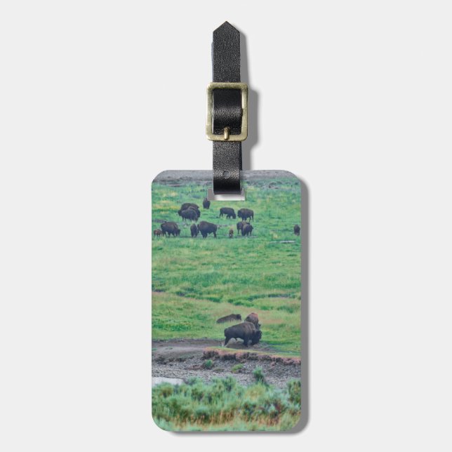The American Bison Luggage Tag (Front Vertical)