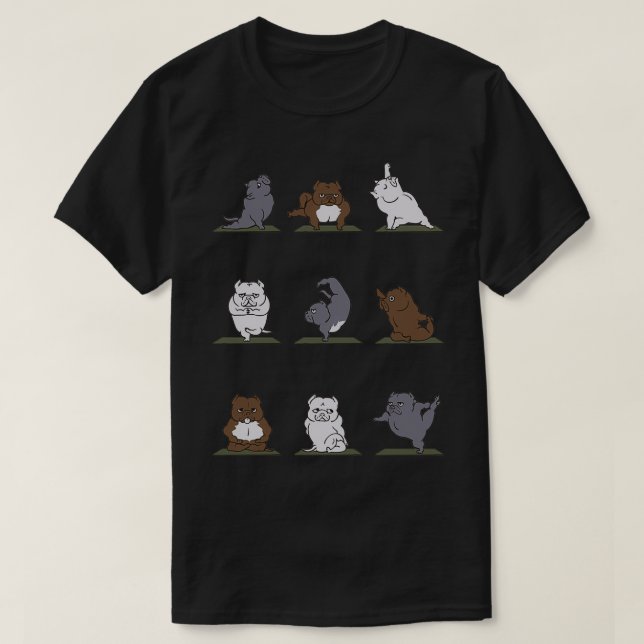 The American Bully Yoga T-Shirt (Design Front)