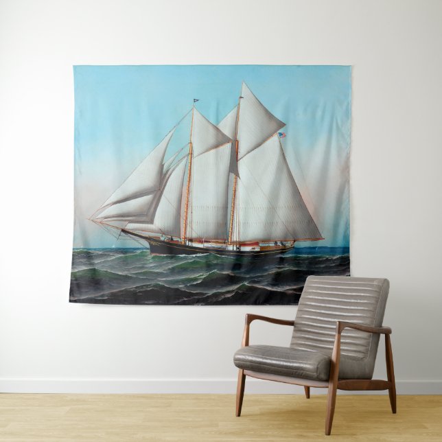 The American clipper ship Flying Cloud Tapestry (In Situ (Horizontal))