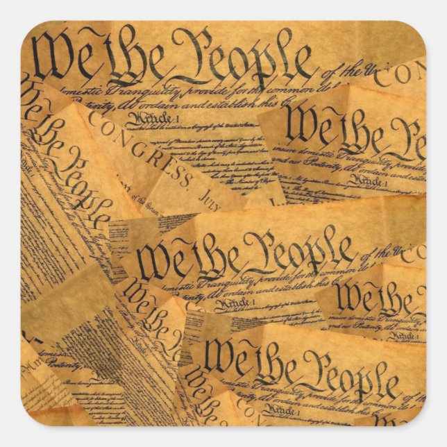 The American Constitution Square Sticker (Front)