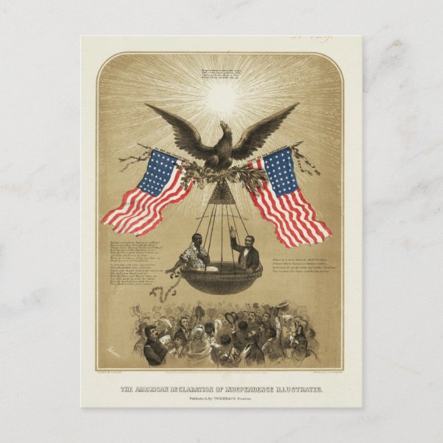 The American Declaration of Independence 1861 Postcard (Front)