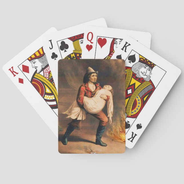 The American Firefighter Style 3 Card Deck (Back)